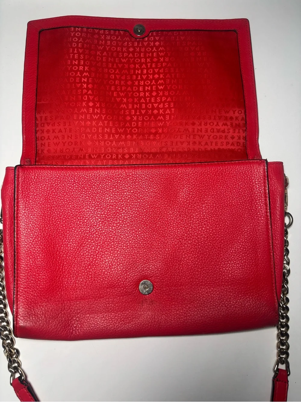 kate spade Red Leather Woven Detail Crossbody Bag
